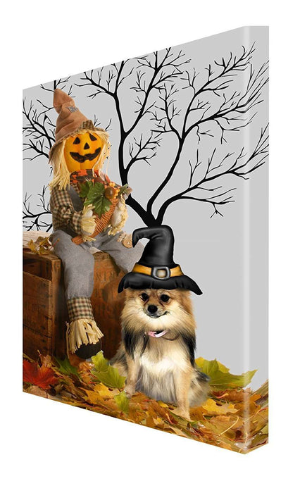Pomeranian Dog Halloween Canvas 18 x 24