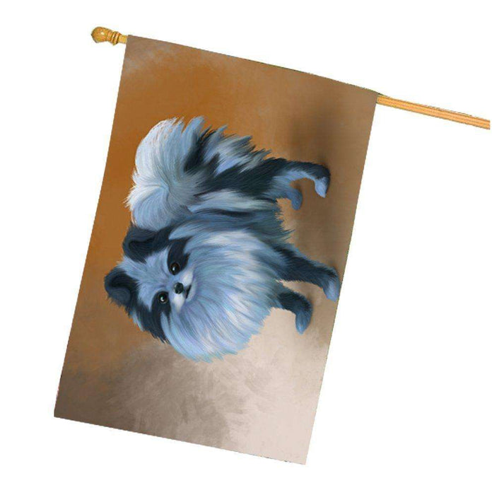 Pomeranian Dog House Flag FLGA48047