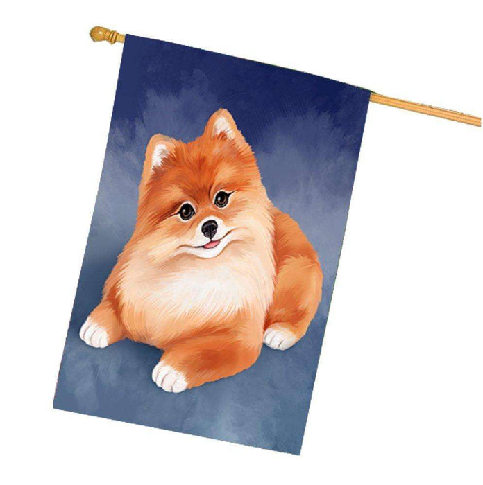 Pomeranian Dog House Flag FLGA48048