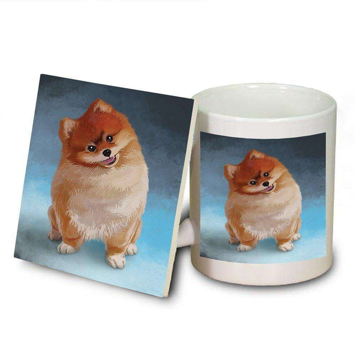 Pomeranian Dog Mug and Coaster Set MUC48038