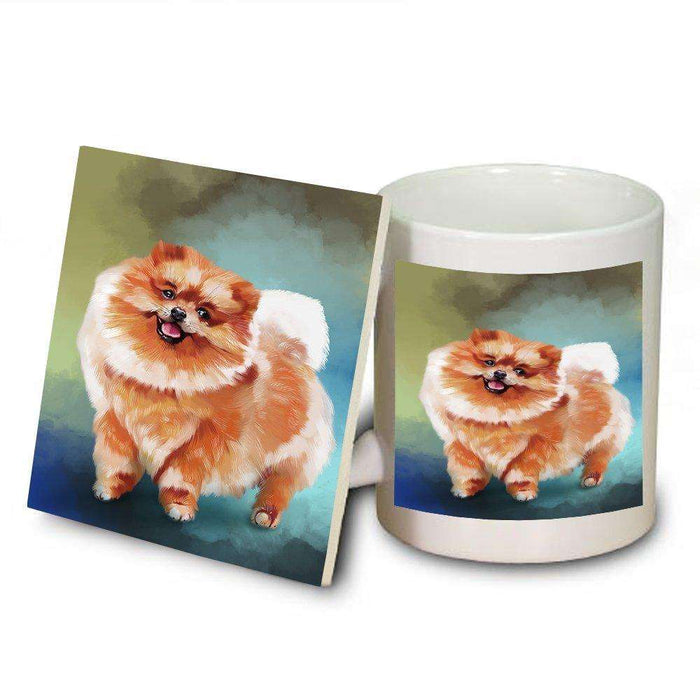 Pomeranian Dog Mug and Coaster Set