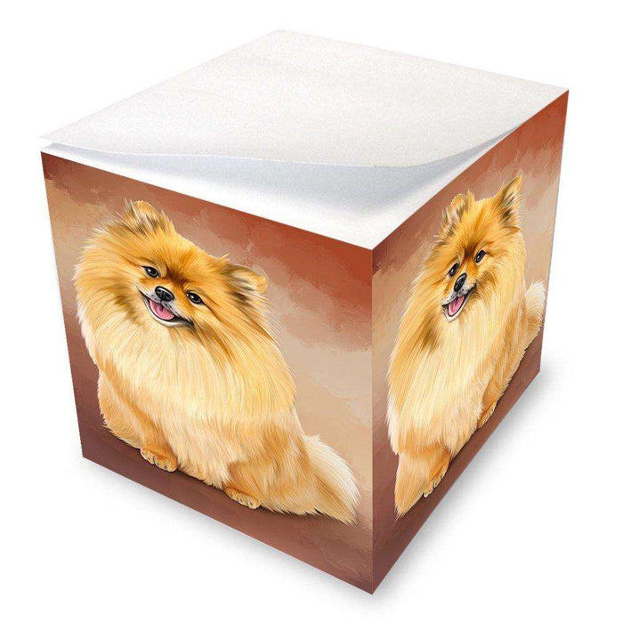 Pomeranian Dog Note Cube