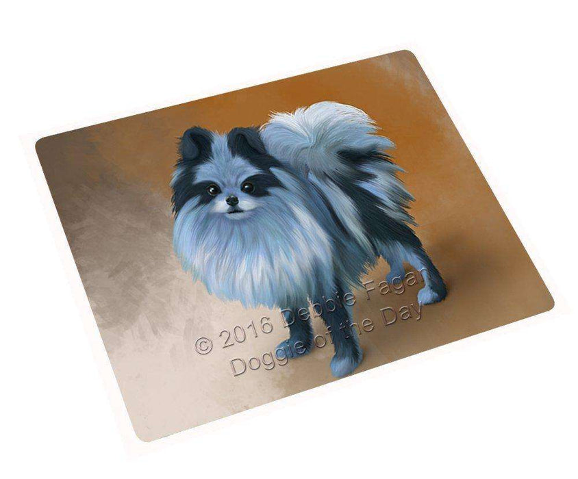 Pomeranian Dog Tempered Cutting Board C48117