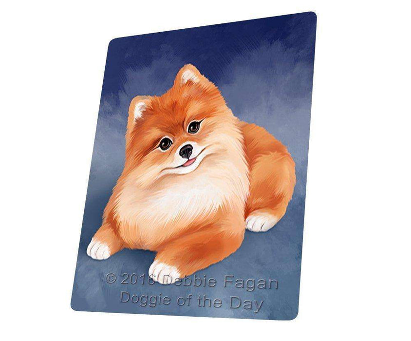 Pomeranian Dog Tempered Cutting Board C48120