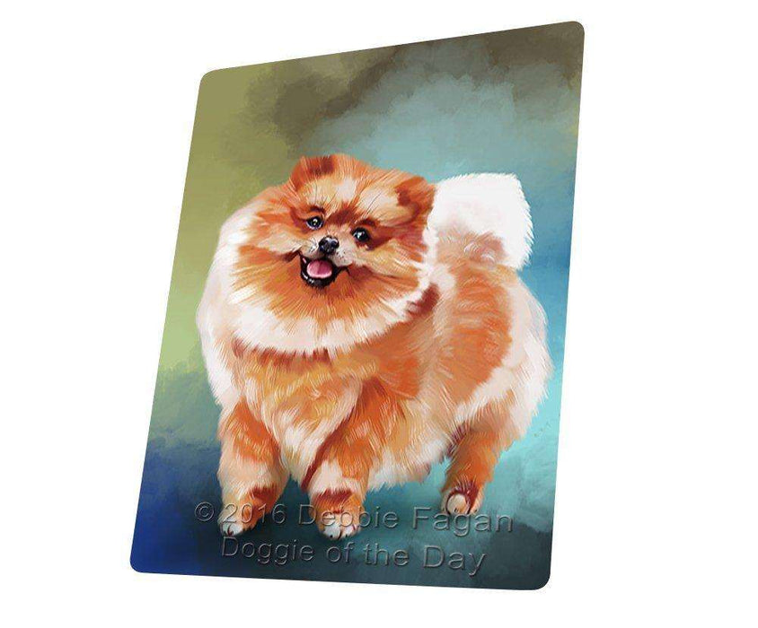 Pomeranian Dog Tempered Cutting Board C48126