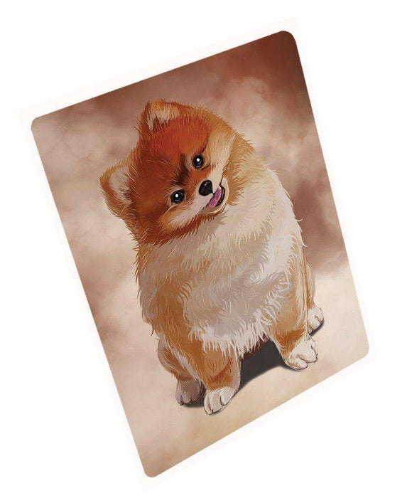 Pomeranian Dog Tempered Cutting Board (Small)