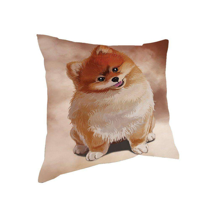 Pomeranian Dog Throw Pillow