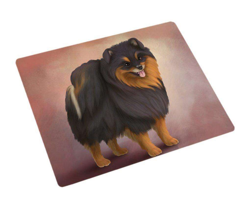Pomeranian Spitz Dog Art Portrait Print Woven Throw Sherpa Plush Fleece Blanket