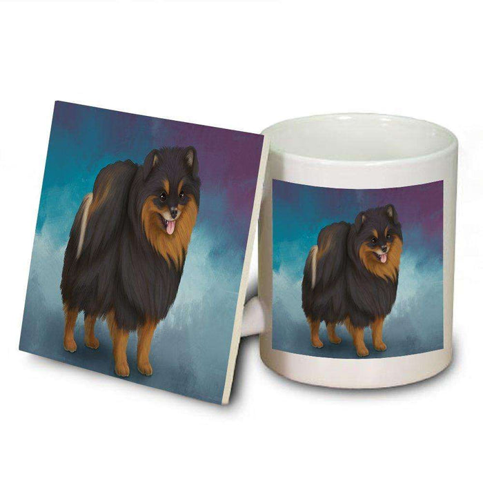Pomeranian Spitz Dog Mug and Coaster Set MUC48043