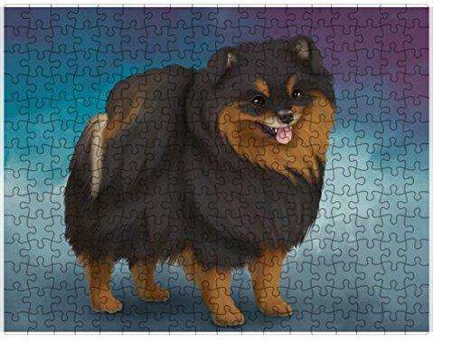 Pomeranian Spitz Dog Puzzle with Photo Tin