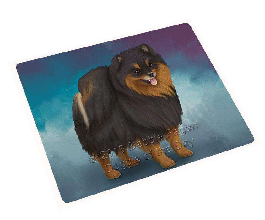 Pomeranian Spitz Dog Tempered Cutting Board C48132