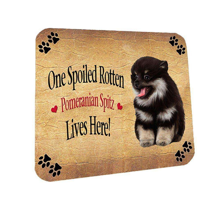 Pomeranian Spitz Spoiled Rotten Dog Coasters Set of 4