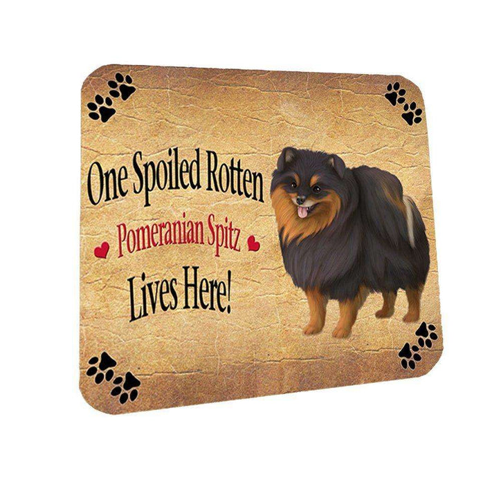 Pomeranian Spitz Spoiled Rotten Dog Coasters Set of 4