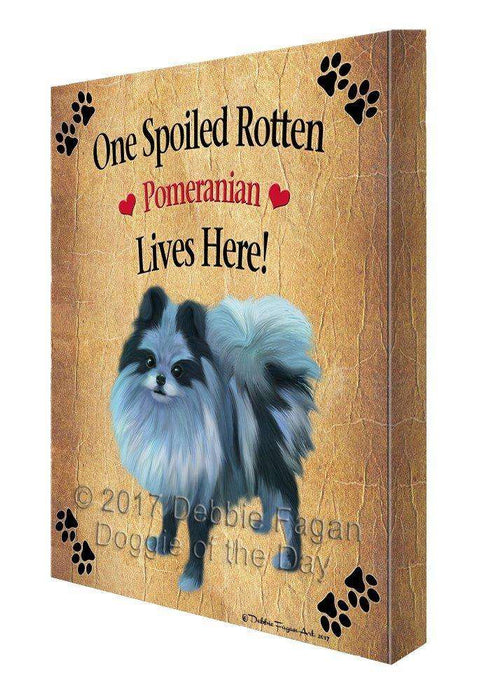 Pomeranian Spoiled Rotten Dog Canvas Wall Art D542