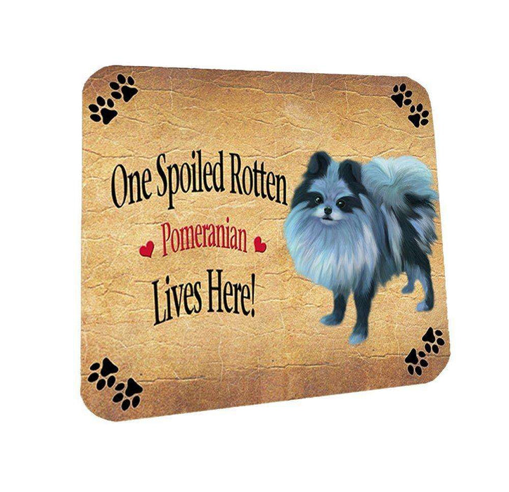 Pomeranian Spoiled Rotten Dog Coasters Set of 4
