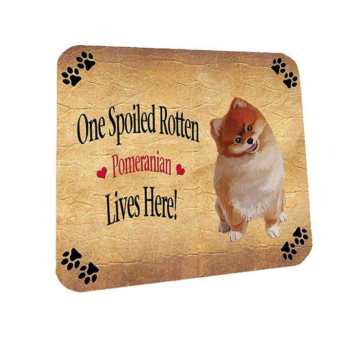 Pomeranian Spoiled Rotten Dog Coasters Set of 4