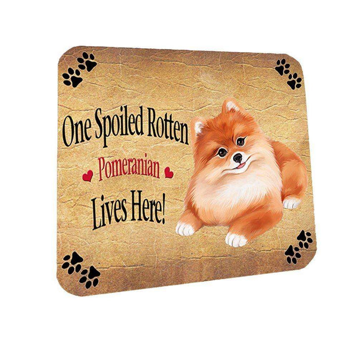 Pomeranian Spoiled Rotten Dog Coasters Set of 4