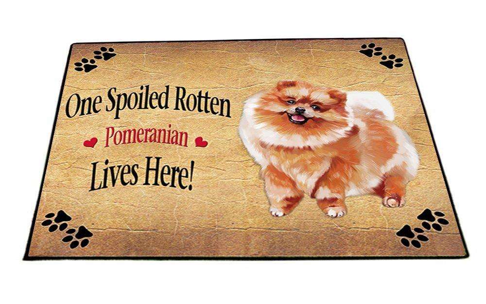 Pomeranian Spoiled Rotten Dog Indoor/Outdoor Floormat