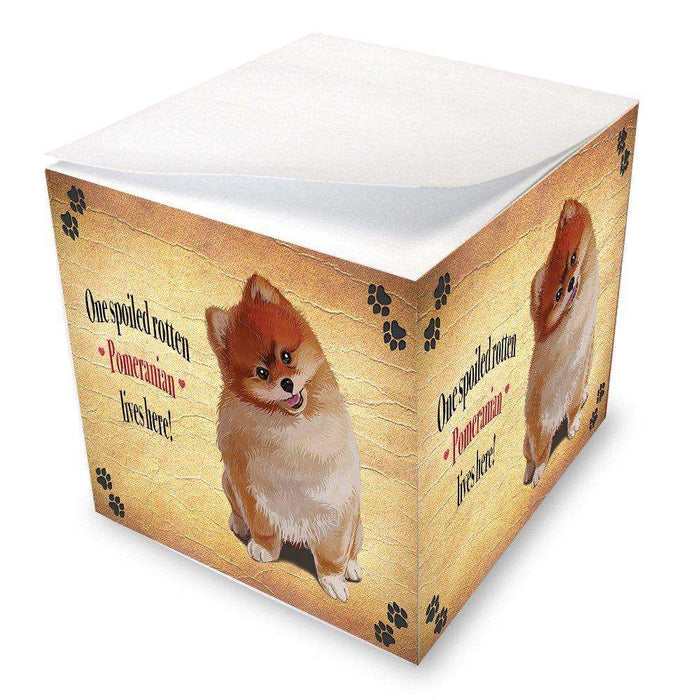 Pomeranian Spoiled Rotten Dog Note Cube