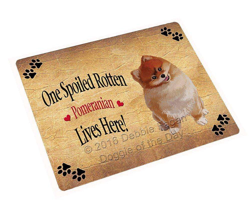 Pomeranian Spoiled Rotten Dog Tempered Cutting Board