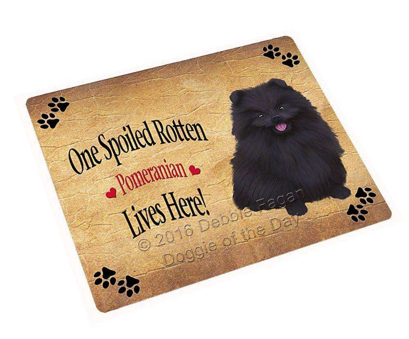 Pomeranian Spoiled Rotten Dog Tempered Cutting Board