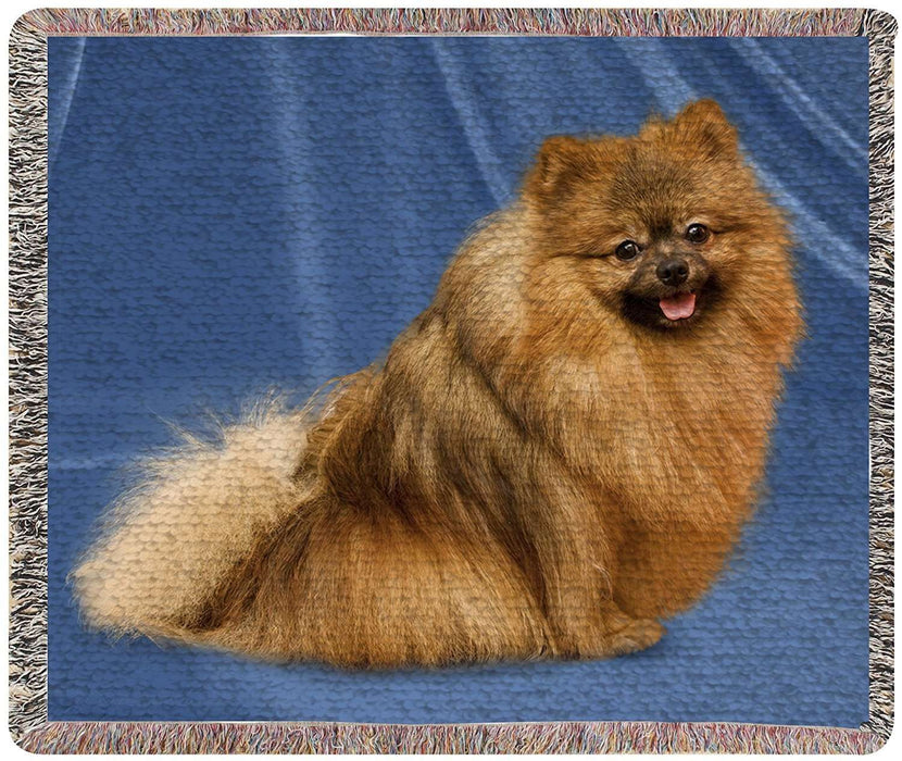 Pomeranian Woven Throw Blanket 54 x 38