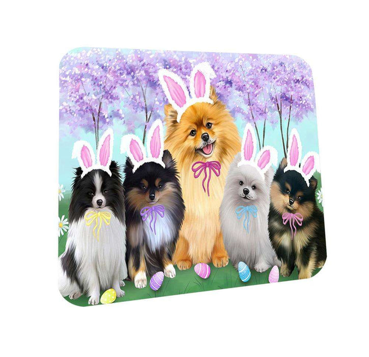 Pomeranians Dog Easter Holiday Coasters Set of 4 CST49170