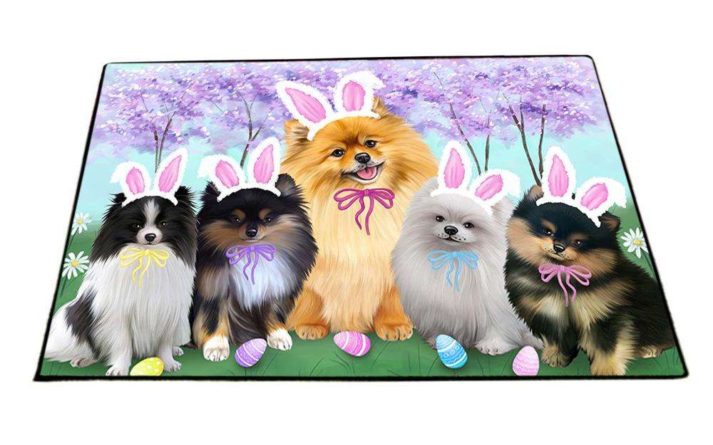 Pomeranians Dog Easter Holiday Floormat FLMS49626