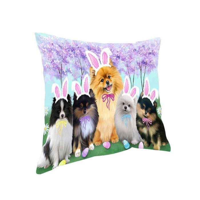 Pomeranians Dog Easter Holiday Pillow PIL53236
