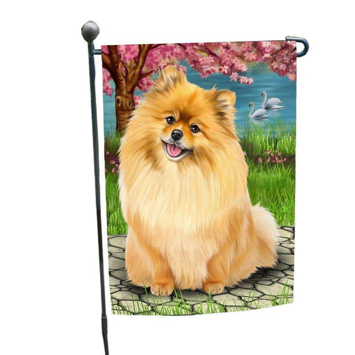 Pomeranians Dog Garden Flag