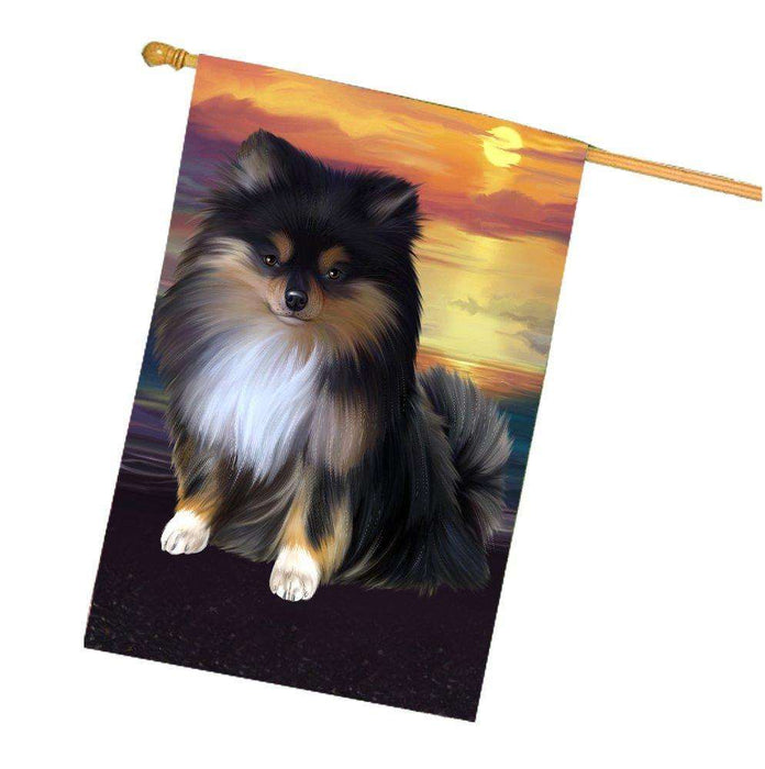 Pomeranians Dog House Flag HF350