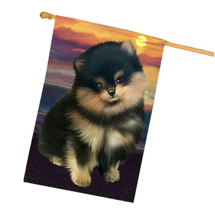 Pomeranians Dog House Flag HF353