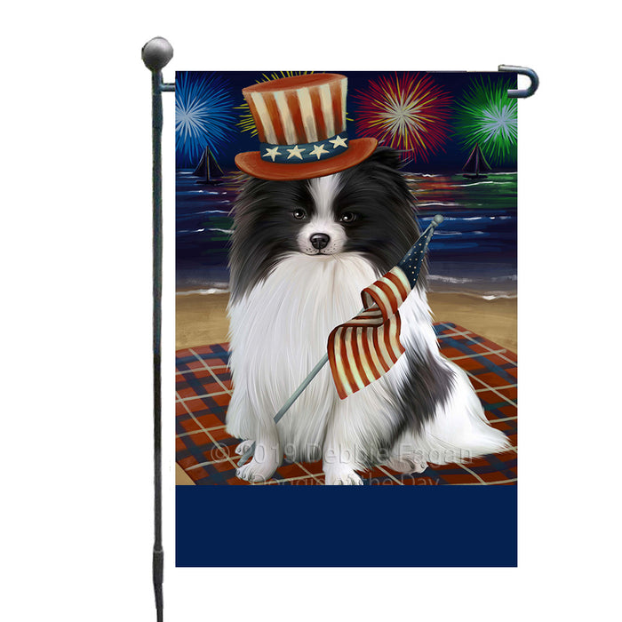 Personalized 4th of July Firework Pomeranian Dog Custom Garden Flags GFLG-DOTD-A58021