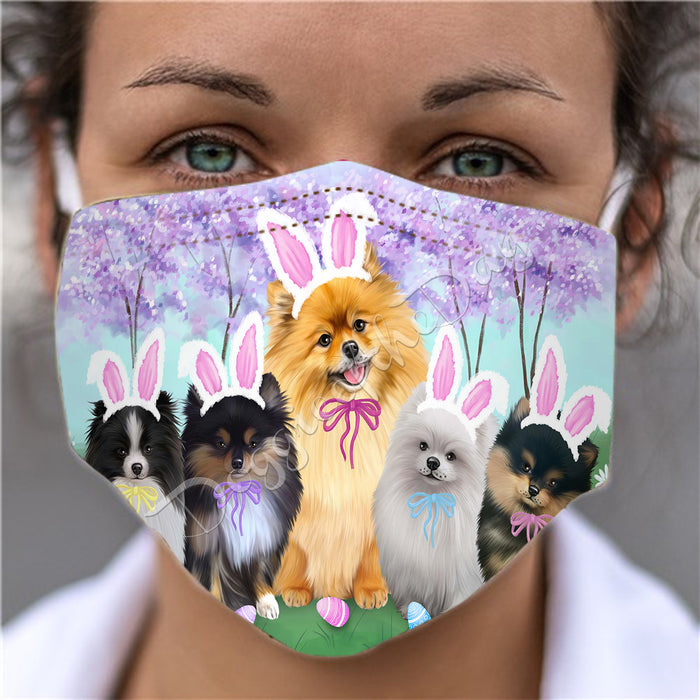 Easter Holiday Pomeranian Dogs Face Mask FM49623