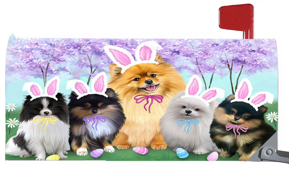 Easter Holidays Pomeranian Dogs Magnetic Mailbox Cover MBC48410