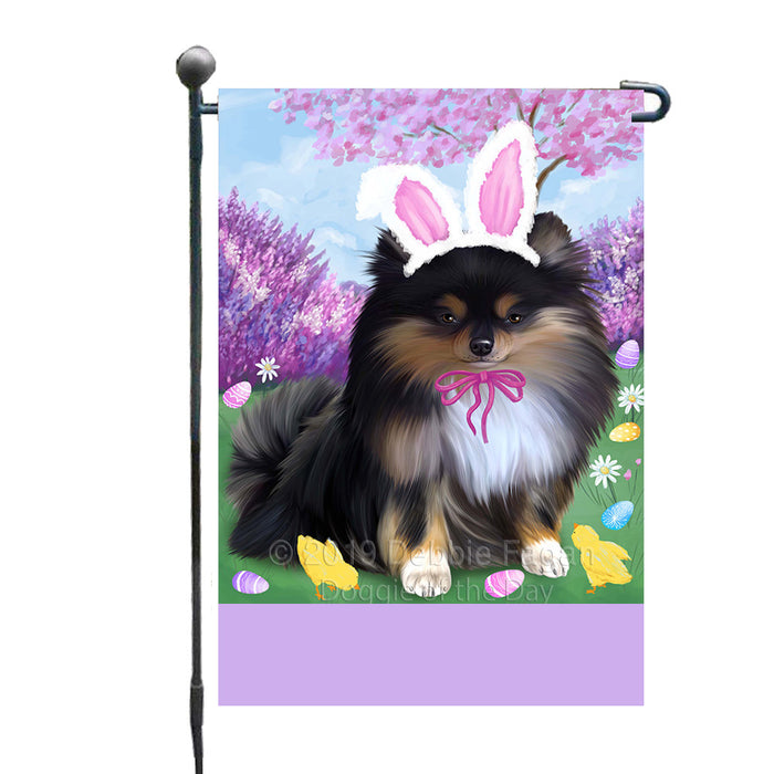 Personalized Easter Holiday Pomeranian Dog Custom Garden Flags GFLG-DOTD-A58951