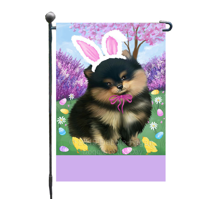 Personalized Easter Holiday Pomeranian Dog Custom Garden Flags GFLG-DOTD-A58953