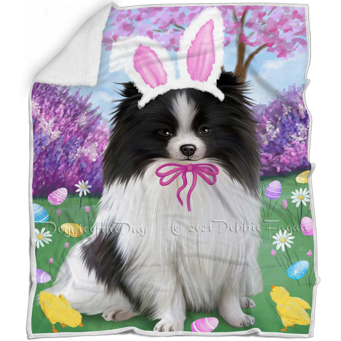 Pomeranian Dog Easter Holiday Blanket BLNKT59745