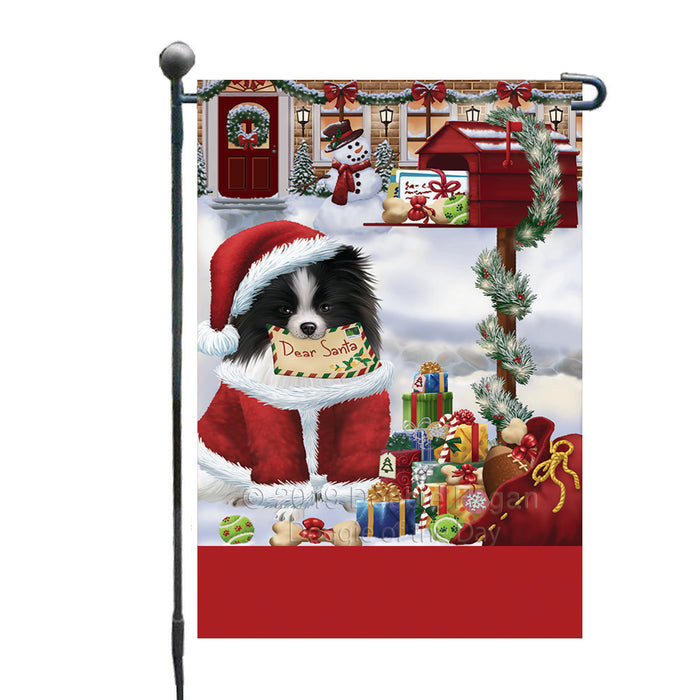 Personalized Happy Holidays Mailbox Pomeranian Dog Christmas Custom Garden Flags GFLG-DOTD-A59958