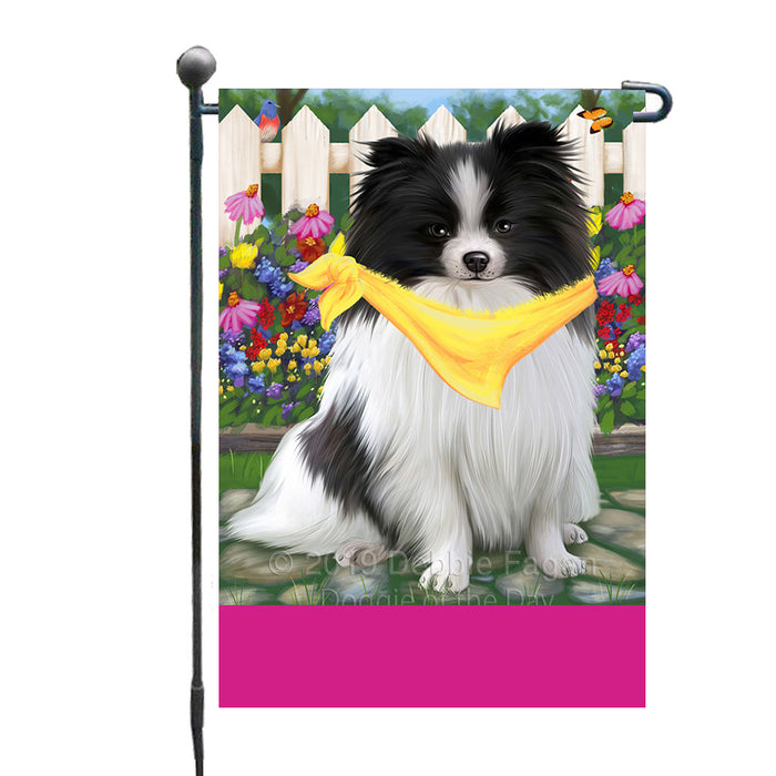 Personalized Spring Floral Pomeranian Dog Custom Garden Flags GFLG-DOTD-A62944