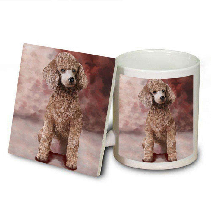 Poodle Apricot Dog Mug and Coaster Set