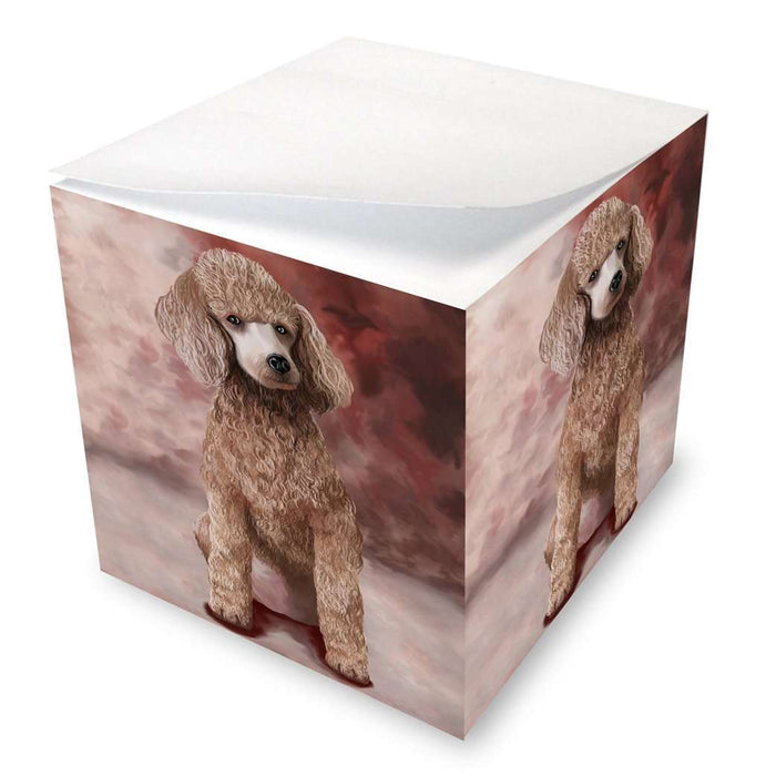 Poodle Apricot Dog Note Cube
