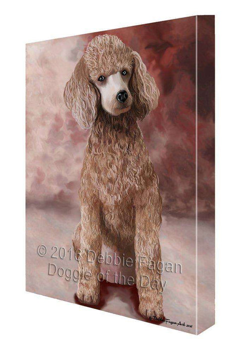 Poodle Apricot Dog Painting Printed on Canvas Wall Art