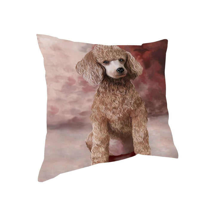 Poodle Apricot Dog Throw Pillow