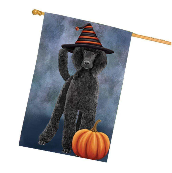 Poodle Black Dog House Flag HF077