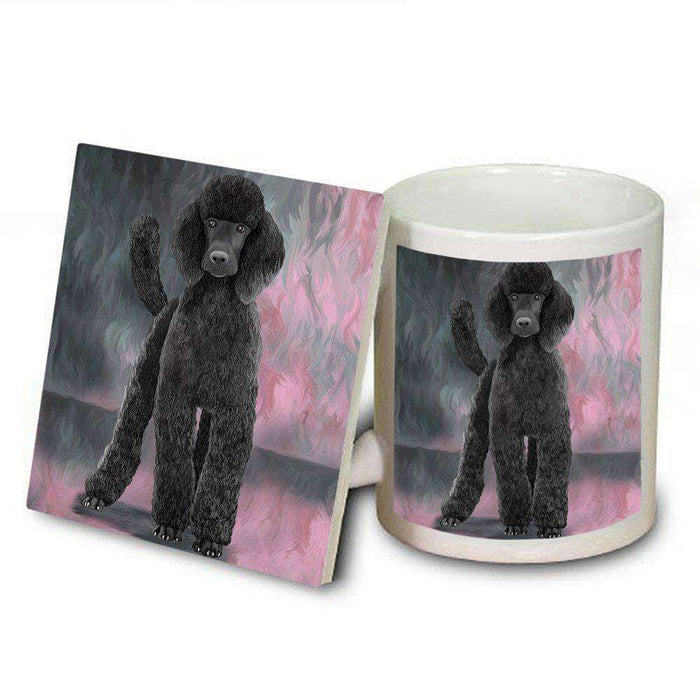 Poodle Black Dog Mug and Coaster Set