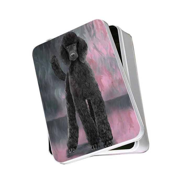 Poodle Black Dog Photo Storage Tin