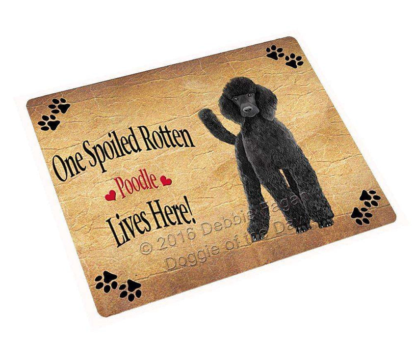 Poodle Black Spoiled Rotten Dog Magnet Mini (3.5" x 2")