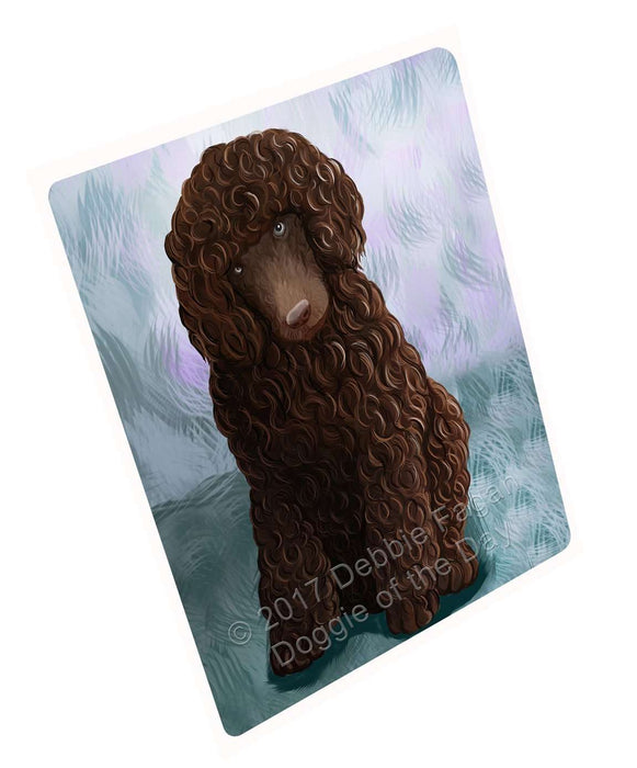 Poodle Brown Dog Art Portrait Print Woven Throw Sherpa Plush Fleece Blanket