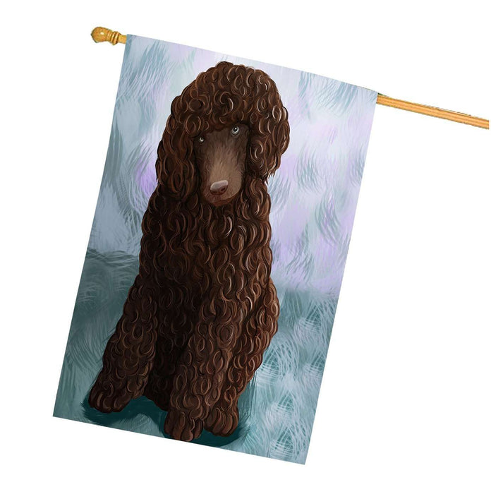 Poodle Brown Dog House Flag